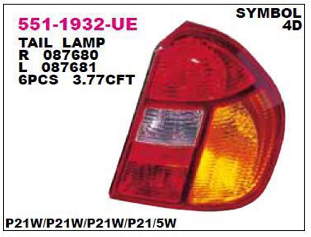 Renault Clio 2 Stop Lambası Sağ Depo (2002 Ve Sonrası) 7700433744