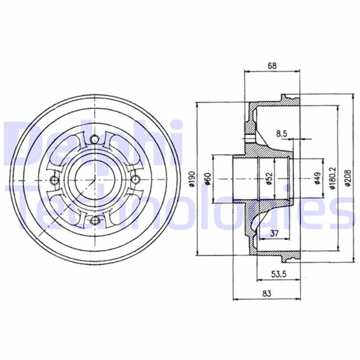 Renault R9 R11 R19 Clio Twingo Fren Kampanası Arka 7700752363-7700783030-77014632