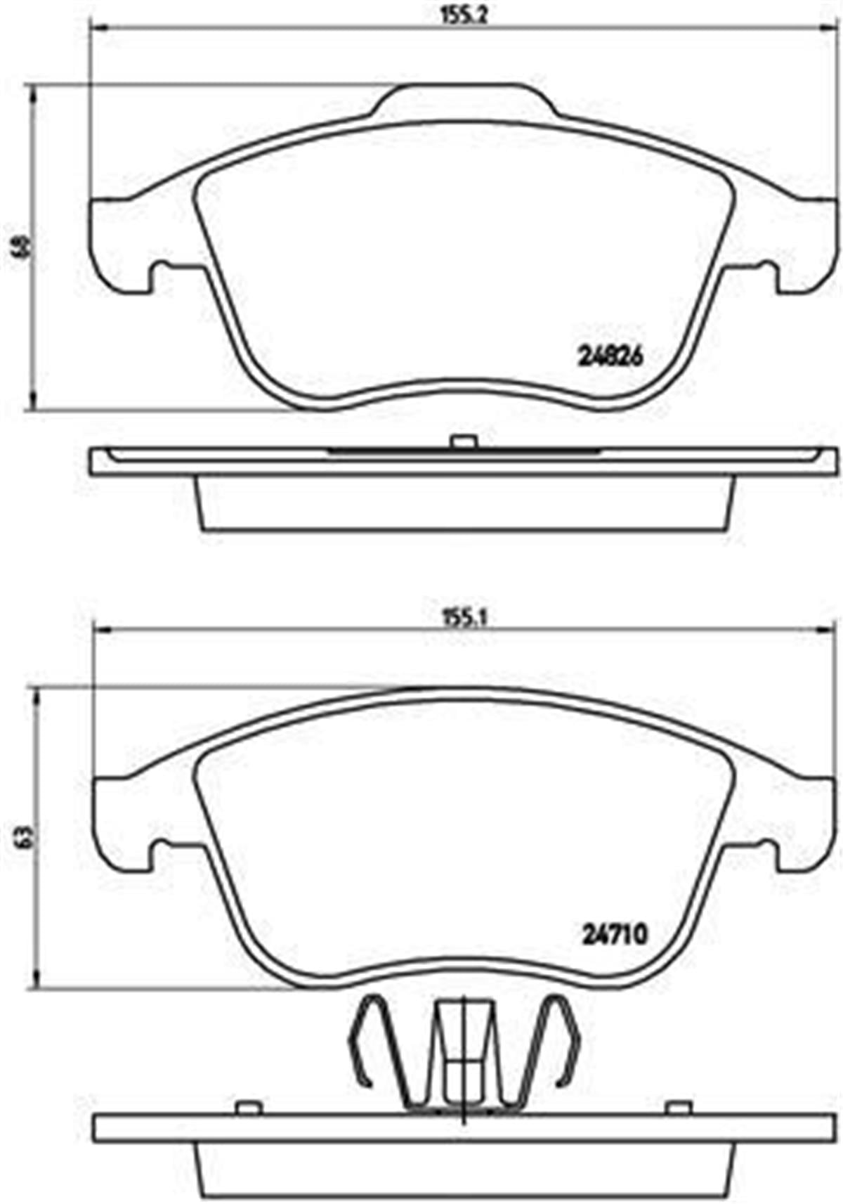 Renault Grand Scenic 3 Laguna 3 Megane 3 Ön Fren Balatası 410600629R-410605055R-41060001