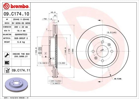 Kia Rio Ön Fren Diski Hava Kanallı Kaplamalı BREMBO