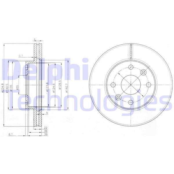 Kia Rio Ön Fren Diski Delikli DELPHI