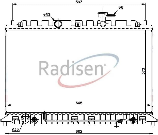 Kia Rio 05- 1.4 16V Benzinli Otomatik Radyatör RADISEN