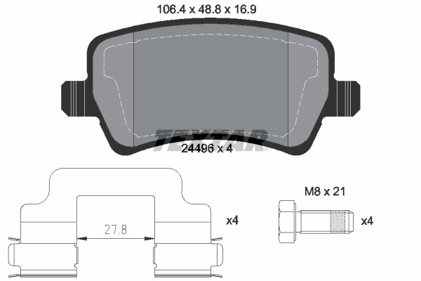 Ford S-Max 09> Galaxy III 06> / Volvo S60 10> S80 06> V60 V70 06> XC60 08>... TEXTAR