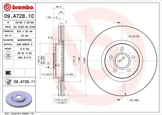 Volvo S40 Ön Fren Aynası BREMBO