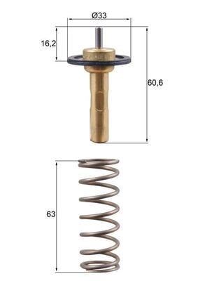 Volvo S60 S80 D40 XC60 XC70 C30 V40 V50 V60 Termostat 90C MAHLE