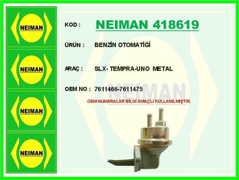 Tofaş Şahin Doğan Kartal SLX Tempra Uno Benzin Otomatiği Metal BESCHER