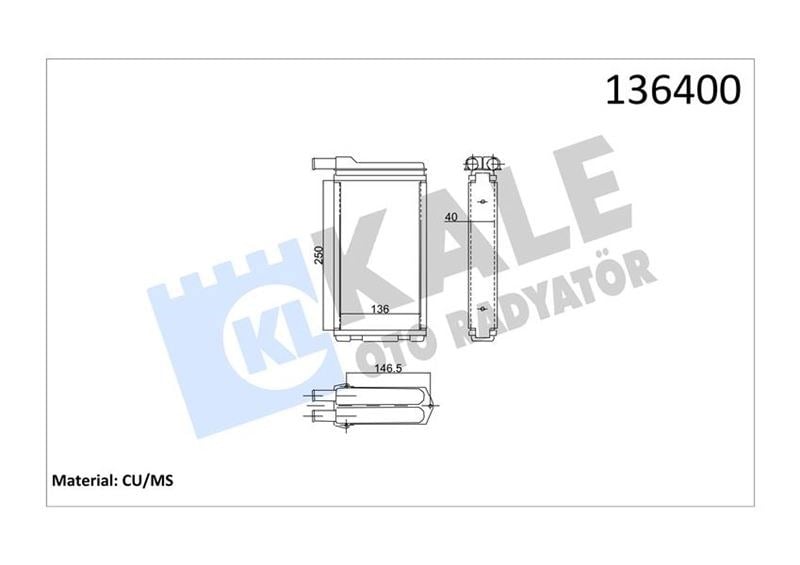 Lada Samara Kalorifer 1.5 cc 2 Sıra KALE-RADYATOR