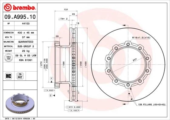 Scania Fren Diski BREMBO