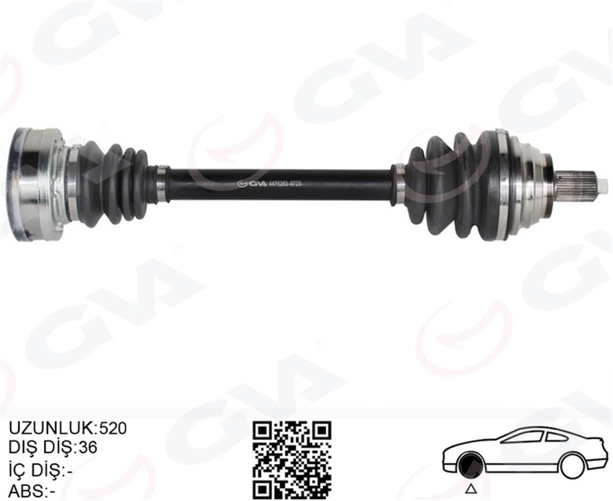 Volkswagen Golf Leon Jetta Passat 1.6 Tdi Komple Aks Ön Sol 1K0407271at-1K0407271cp-1K0407