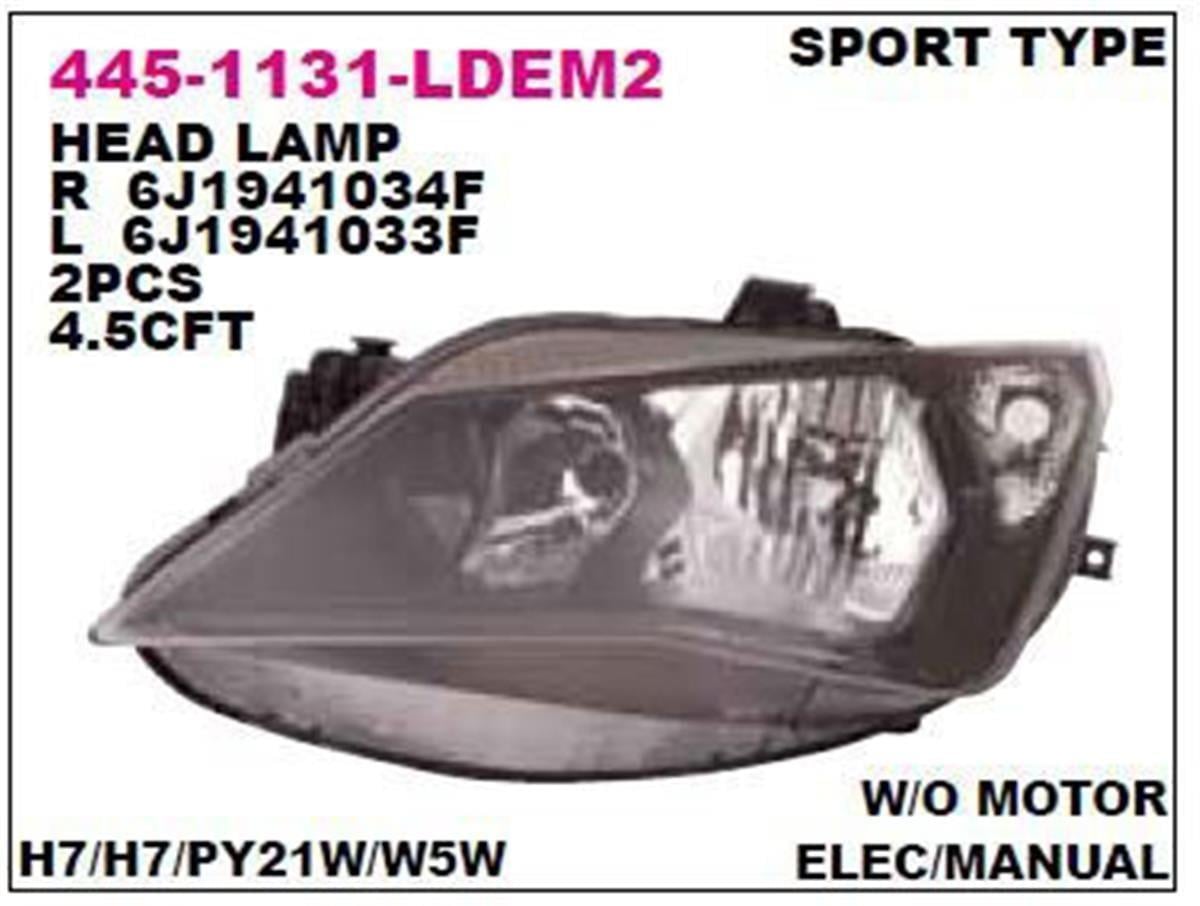 Seat Ibiza Sol Far Depo (2008 Sonrası) 6J1941033f