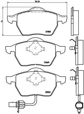 Volkswagen Sharan Ön Fren Balatası BREMBO