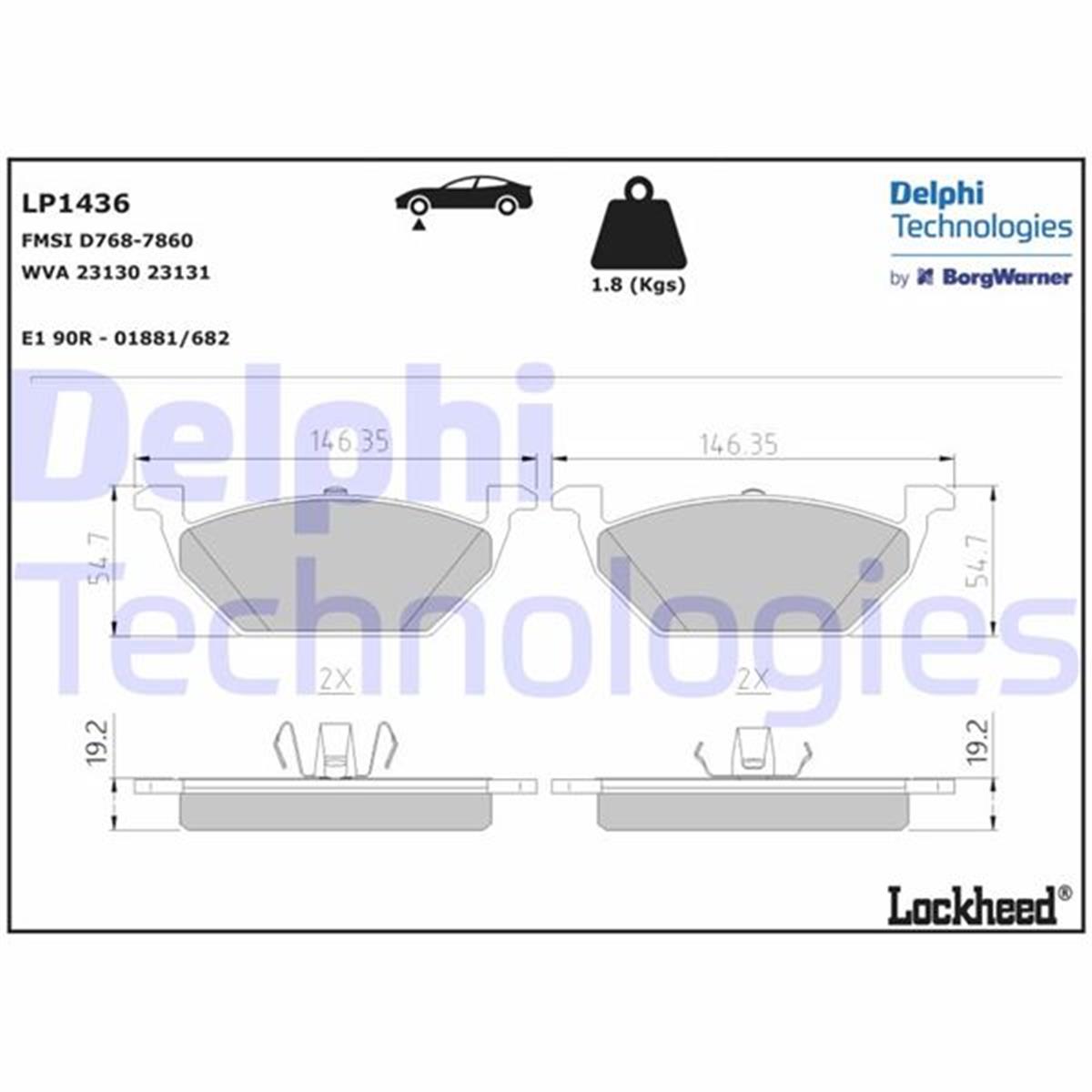 Volkswagen Golf 4 Bora Polo Octavia Ön Balata 1J0698151a-1J0698151b-6R069815