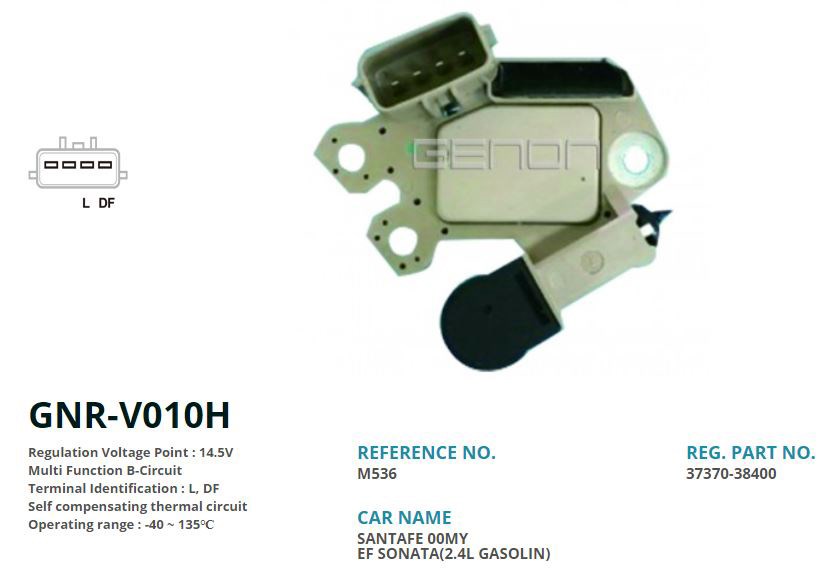 Hyundai Sonata Santa Fe Alternatör Konjektörü GENON