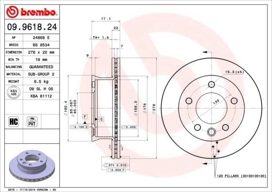 Mercedes Sprinter Ön Fren Diski BREMBO