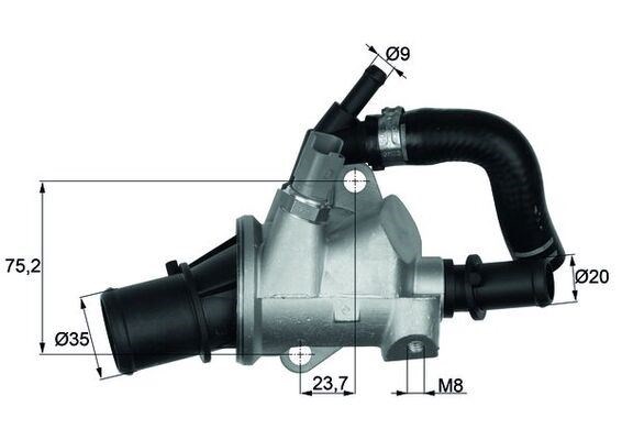 Fiat Stilo Termostat Komple 88C MAHLE