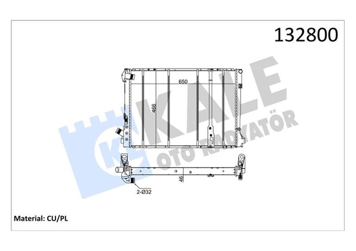 Su Radyatörü 2 Sıra Cu Pl Laguna 2.2 Td