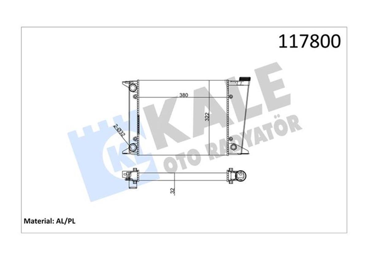 Su Radyatörü 8 Sıra Al Pl Golf-Scirocco