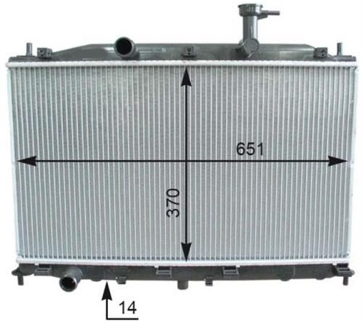 Su Radyatörü Accent Era 06 1.4-1.6 Mek Ac 648X375x16 1 Sıra Alb Pl Sistem