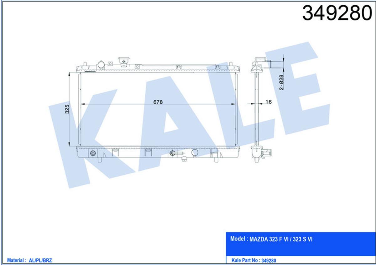 Su Radyatörü Al/Pl/Brz 323 F Vı-323 S Vı At