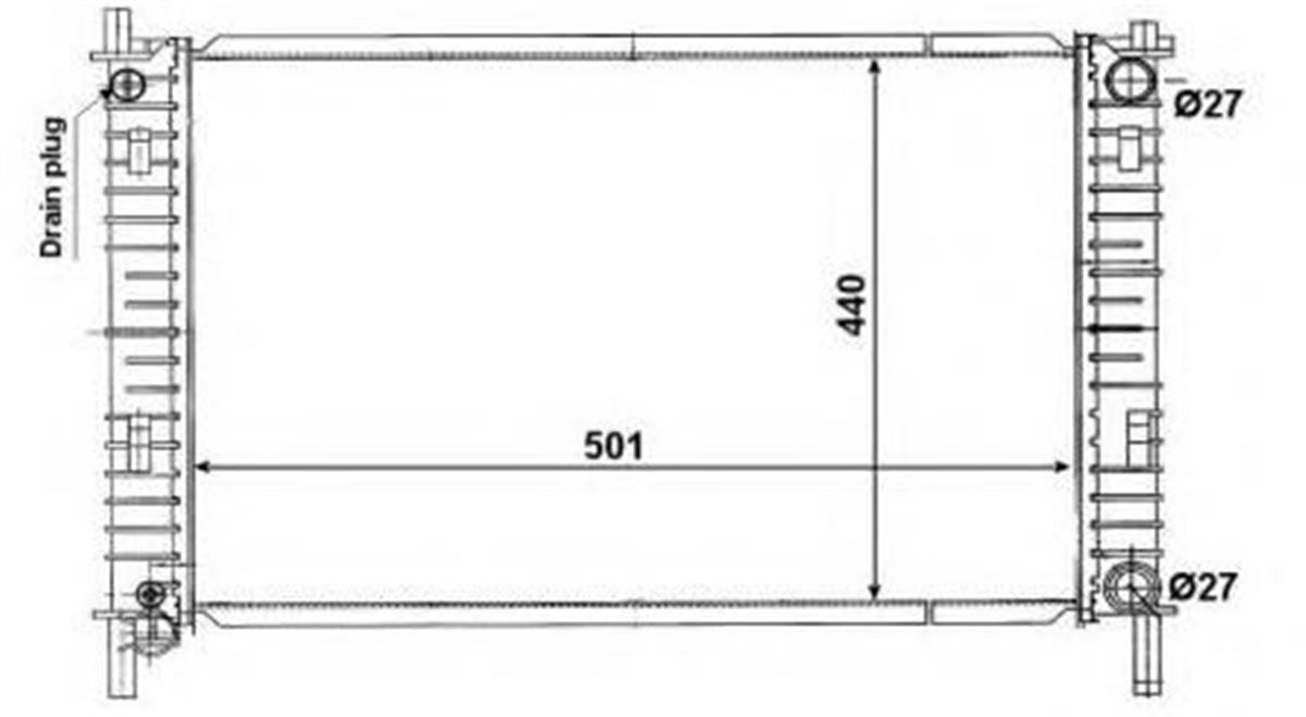 SU RADYATORU BRAZING 22MM  FORD - FIESTA / FUSION 1.4TDCI
