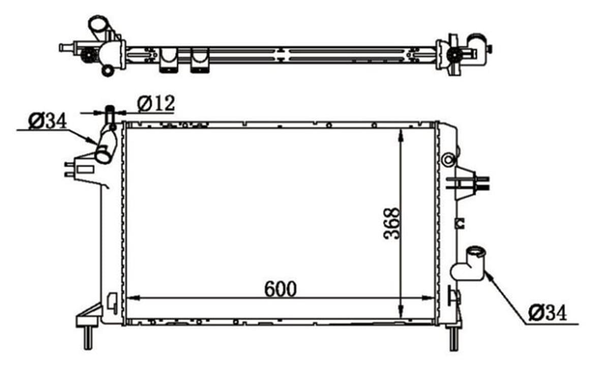 SU RADYATORU BRAZING 32MM OPEL ASTRA G Y17DT