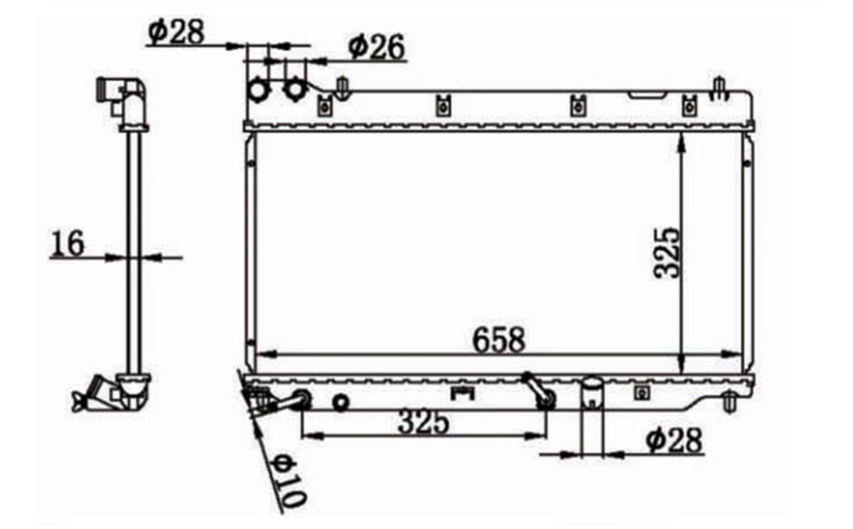 Su Radyatoru Brazıng Honda Jazz 02-08 A/T / Cıty 06-08 A/T Büyük Tıp