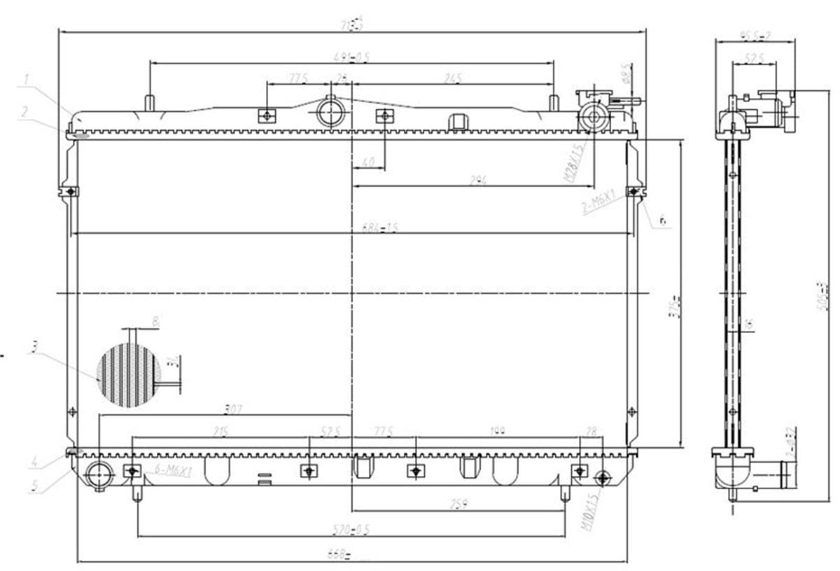 Su Radyatoru Brazıng Hyundaı Elantra 96-00 1.5-1.6-1.8-2.0 M/T