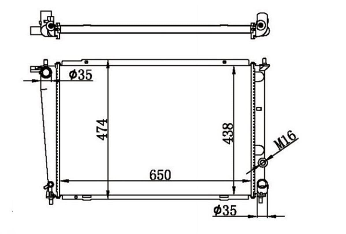 Su Radyatoru Brazıng  Hyundaı : Starex 00>08  650×438×26