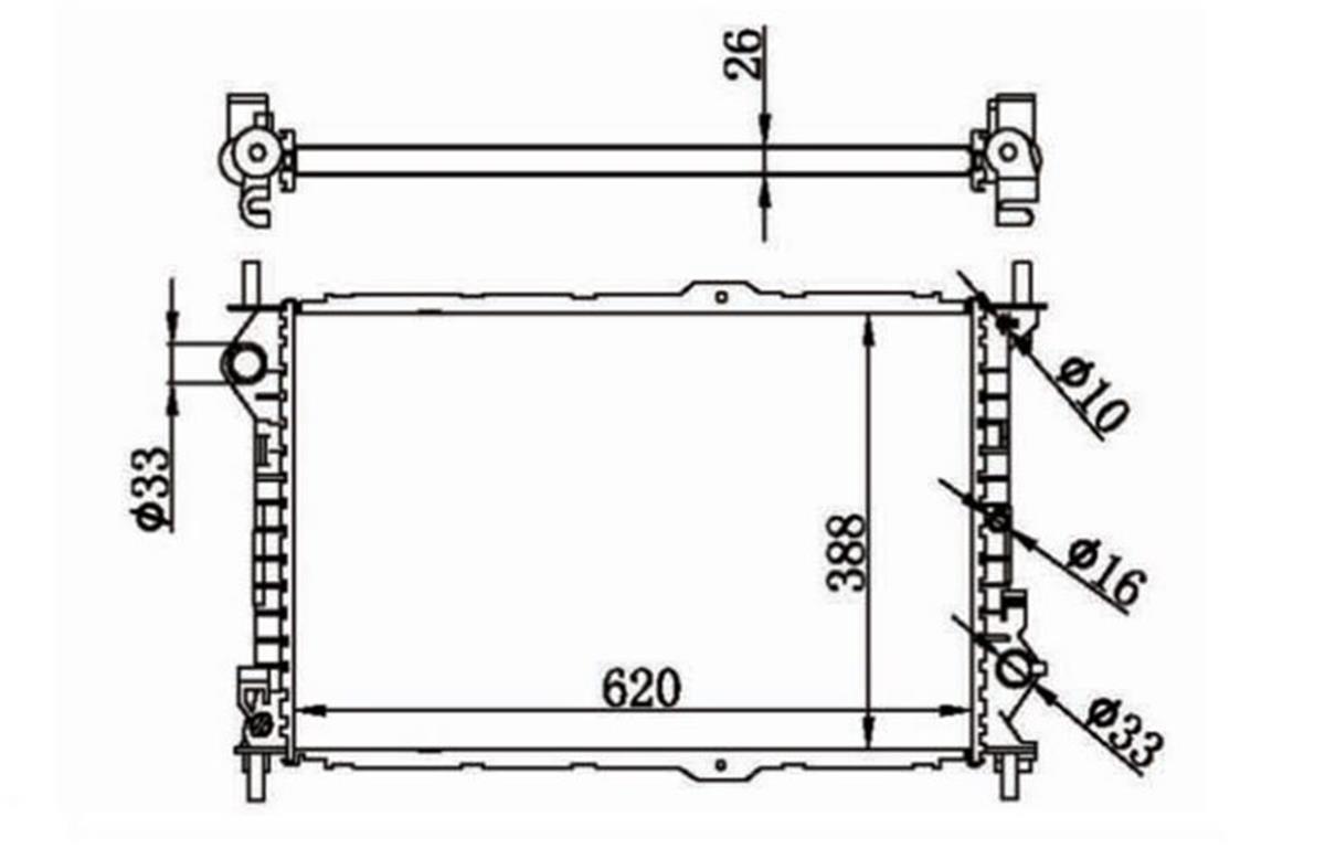 SU RADYATORU BRAZING  M/T FORD TOURNEO CONNECT 1.8 06.02-12.13