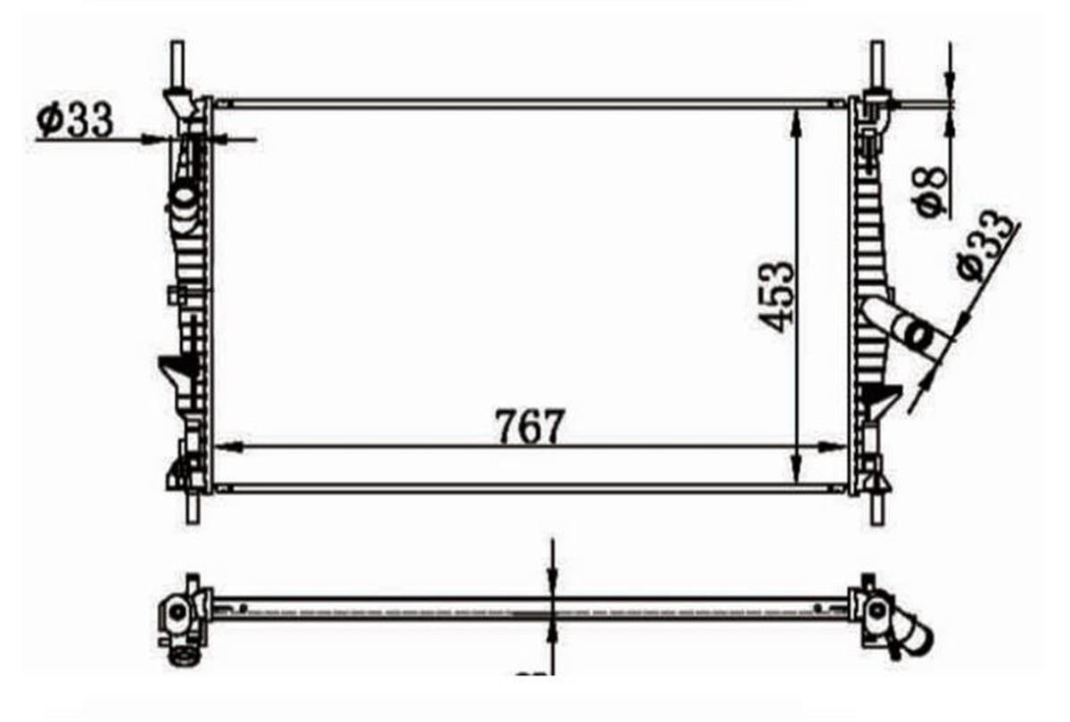 SU RADYATORU BRAZING M/T  FORD: TRANSIT CUSTOM V362 2.2 12-