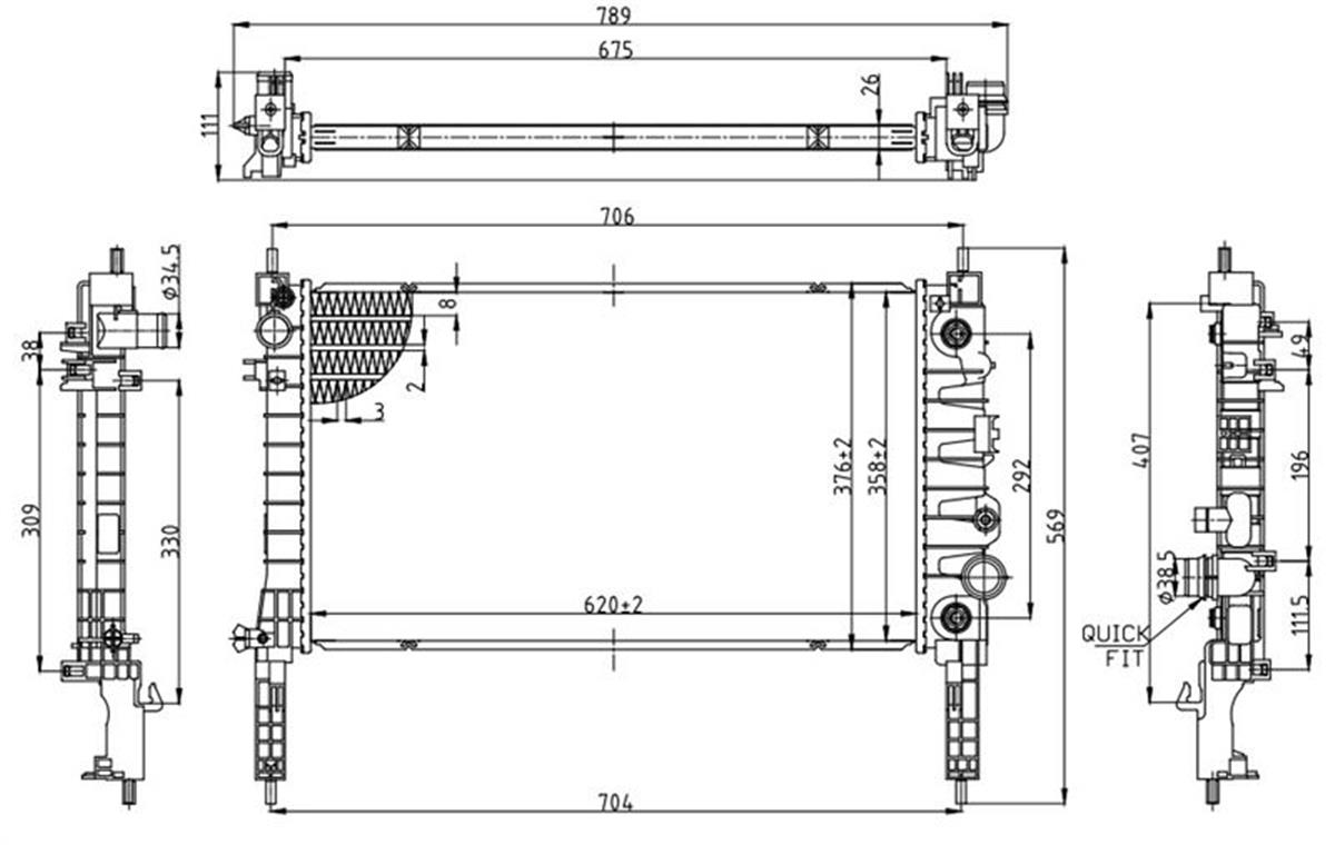SU RADYATORU BRAZING OPEL  MOKKA / MOKKA X  1.4 12- CHEVROLET TRAX AT