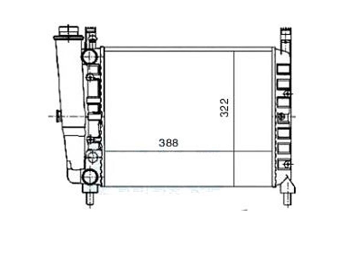 Su Radyatoru Fiat:Uno 60-55 11Sl 388X322x34
