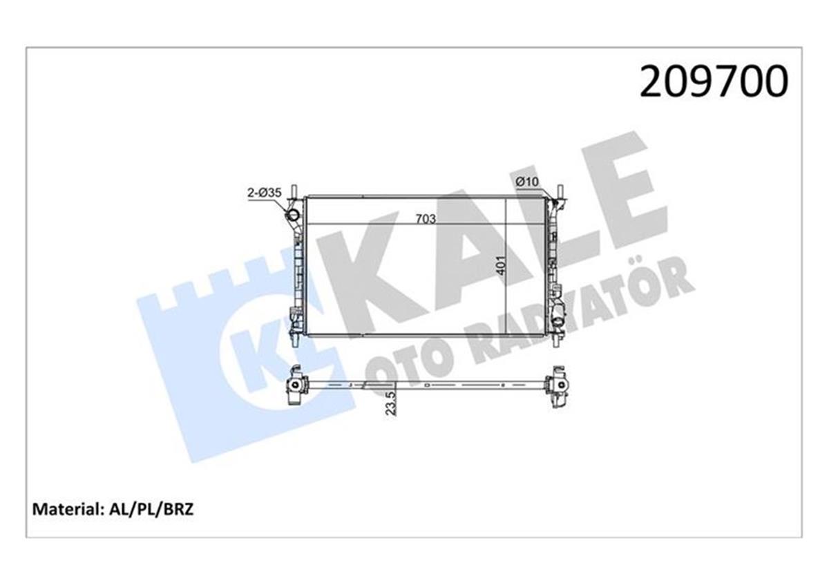 Su Radyatörü Ford Transit Connect V227 Ac 1 Sıra Alb Sistem