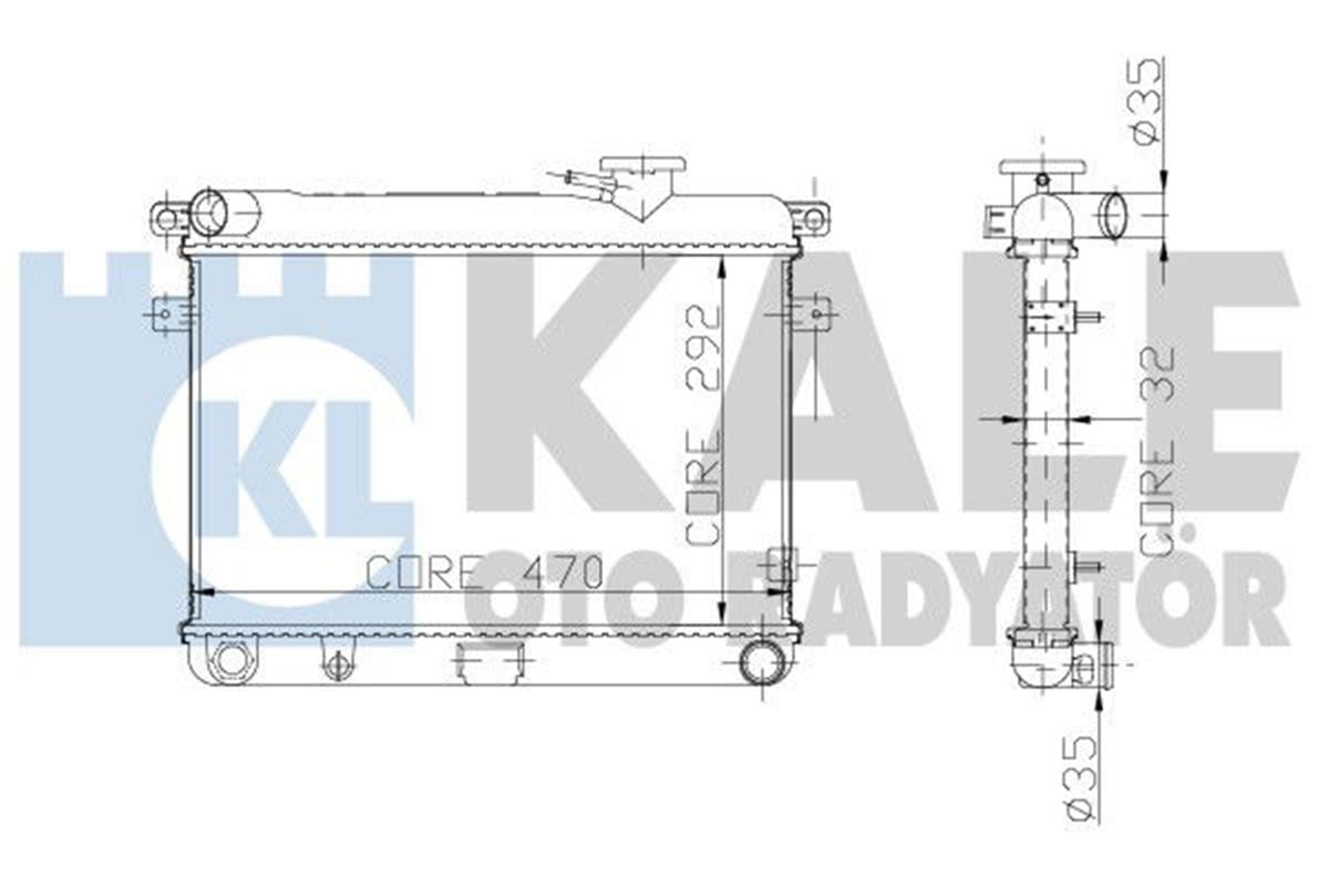Su Radyatörü M131 Em-Ym 470X292x34 2 Sıra Al Pl Sistem