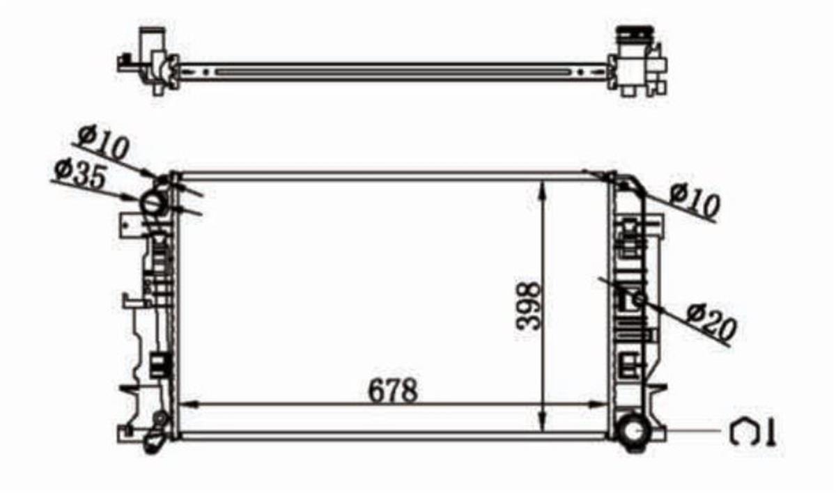 SU RADYATORU MEKANIK 23×414x680 VW CRAFTER 2.0TDI 2.5 TDI MERCEDES SPRINTER