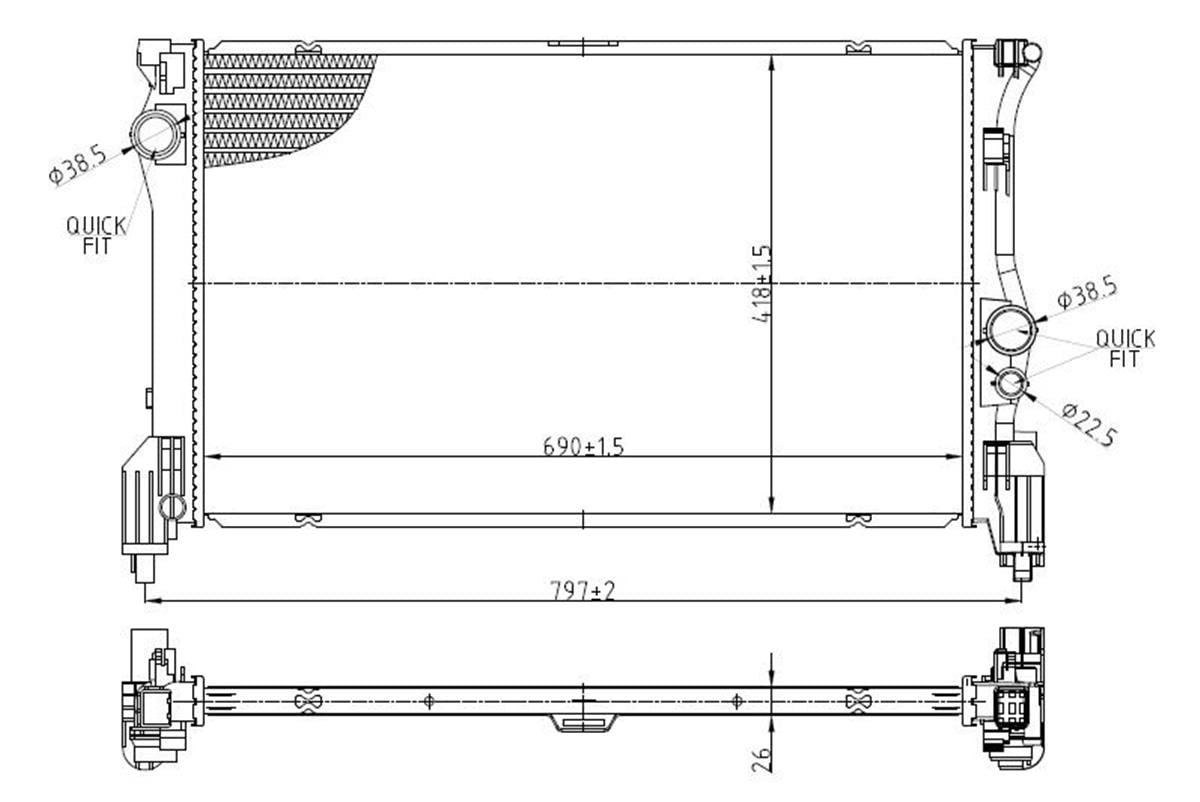 SU RADYATORU MERCEDES VITO 447 114/116/119 CDI