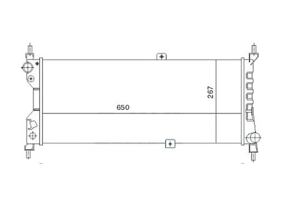 Su Radyatoru Opel:Corsa 1.5 1.7D-Combo Ac 1.7D 93-02 650X268x32