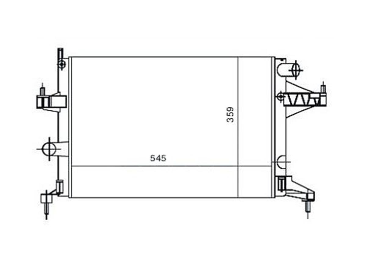 Su Radyatoru Opel:Corsa C Combo C 1.4 16 01--545X359x23
