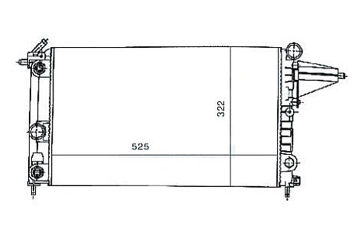 Su Radyatoru Opel:Vectra A 1.4 1.6 89-95 525X322x34