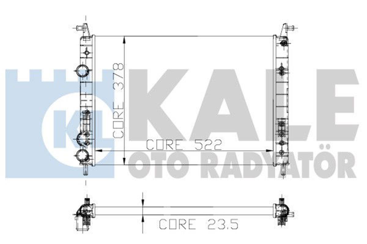 Su Radyatörü Palio 1.2-Albea 1.6 Ac Klimasız Mek 530X379x22 2 Sıra Al Pl Sistem