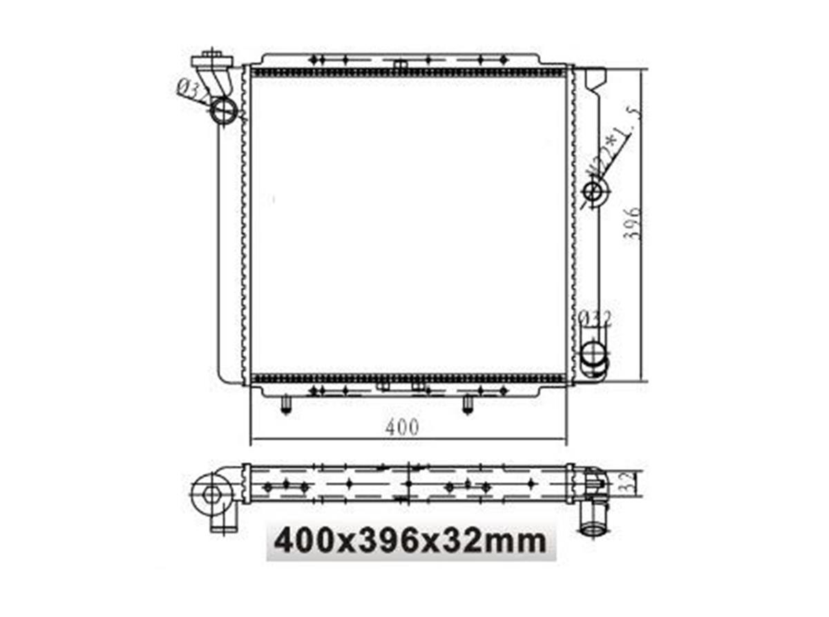 Su Radyatoru Renault:R9 Karb. 400X396x32