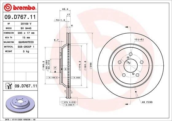 Subaru Impreza Hatchback GT Fren Diski BREMBO