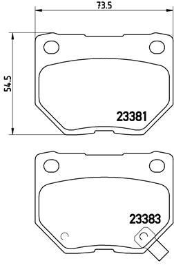Subaru Arka Fren Balatası Low-Met BREMBO