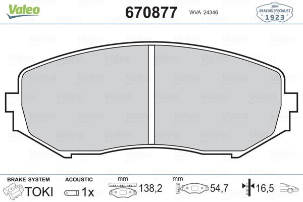 Suzuki Grand Vitara Ön Fren Balatası VALEO