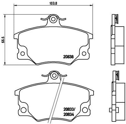 Fiat Tempra Tipo Uno Punto Alfa Romeo 33 145 146 155 Ön Fren Balatası BREMBO