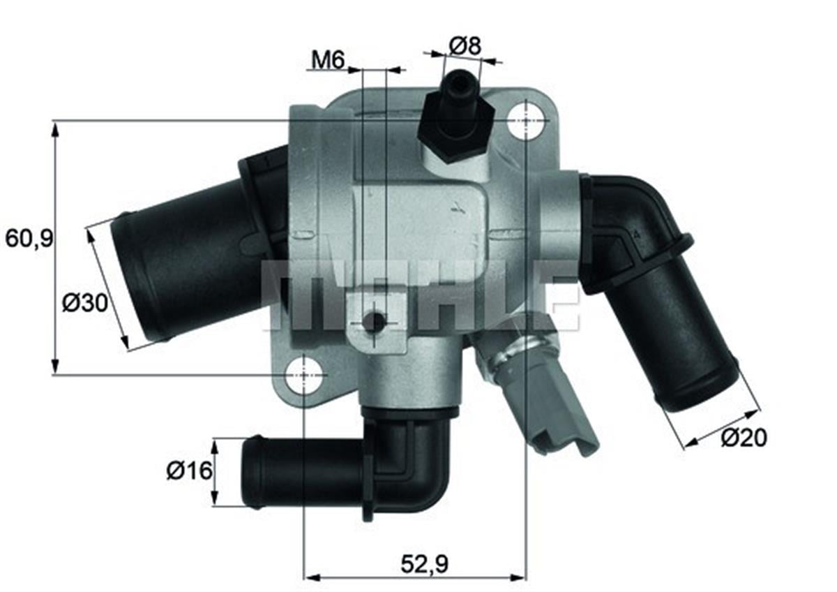 Termostat (Komple) (88C) Doblo-Fıorıno-Lınea-Punto-Corsa D-Astra H-Combo Müşürlü