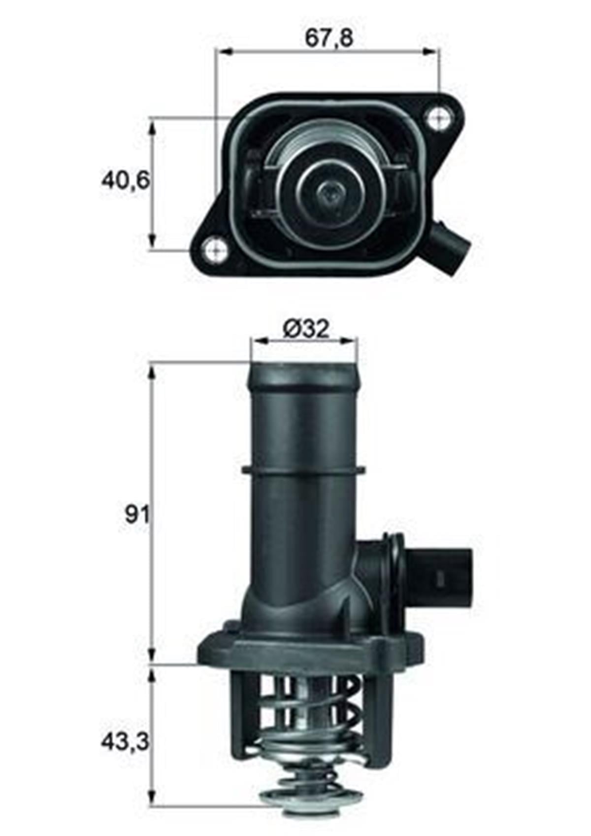 Termostat Komple Golf Iv-Bora-Toledo-Toledo-Leon 1.6 Bfq-Avu