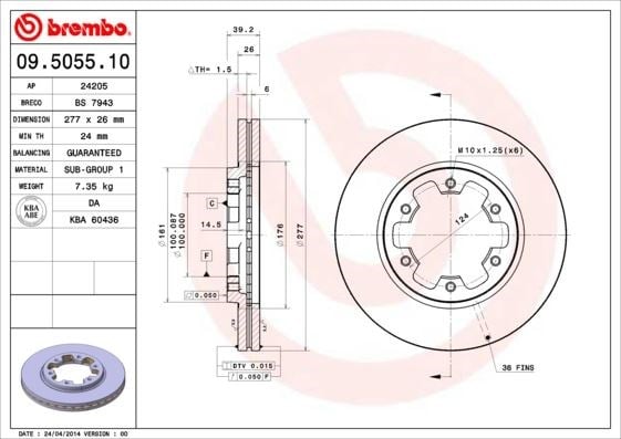 Nissan Terrano Ön Fren Diski Havalı BREMBO