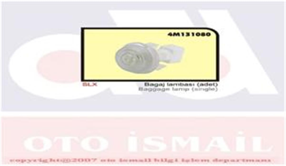 Tofaş M131 Şahin Doğan Slx Bagaj Lambası 5977210