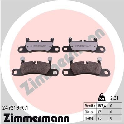 Volkswagen Touareg Arka Fren Balatası ZIMMERMANN